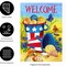Custom Decor 18.0 Inch Beach Pails Garden Flag Patriotic Garden Flag , Fade Resistant Garden Sea Shells Patriotic Double-Sided